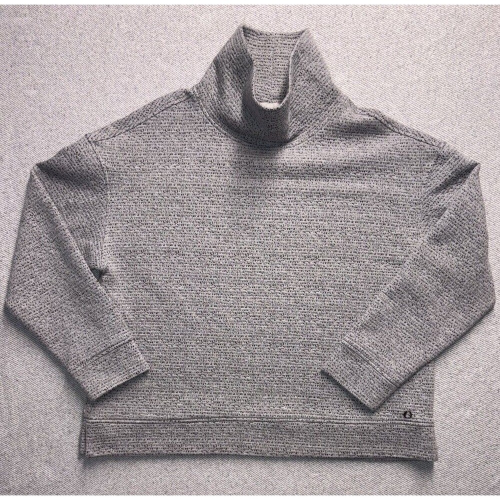 The American Outdoorsman Women's XL Mock Neck Jacquard Pullover - Gray